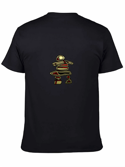Inukshuk Graphic Tee - Black Crew Neck T-Shirt