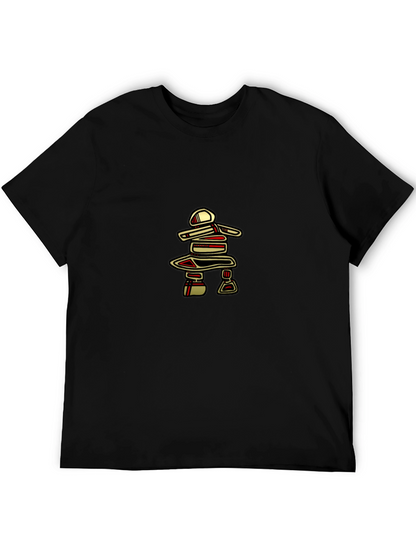 Inukshuk Graphic Tee - Black Crew Neck T-Shirt