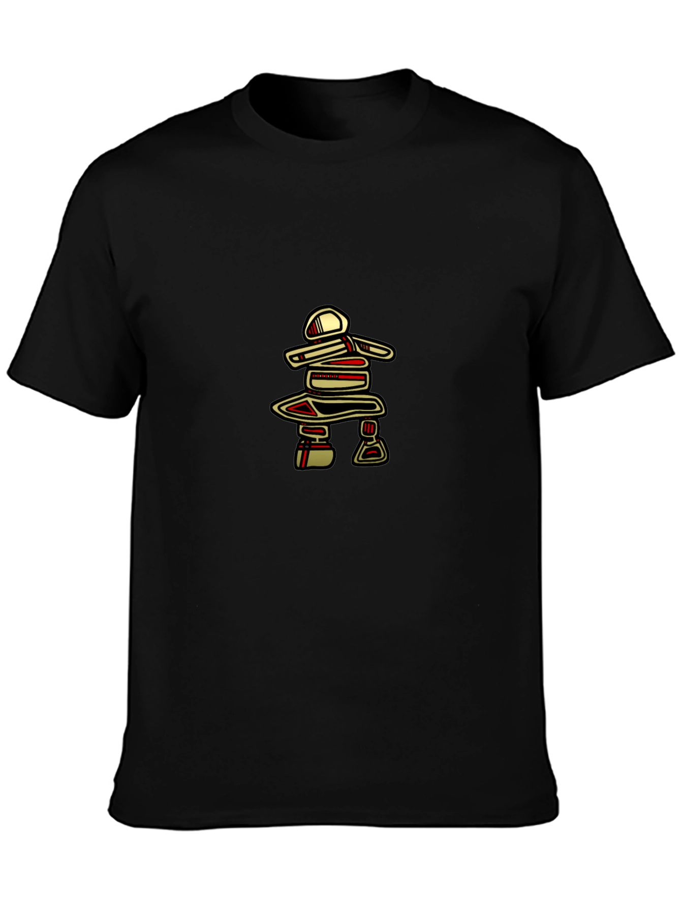 Inukshuk Graphic Tee - Black Crew Neck T-Shirt