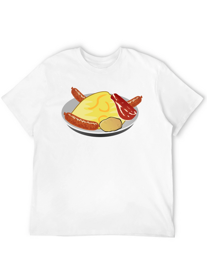 Breakfast Food Graphic T-Shirt - Sausage Bacon Egg Potato