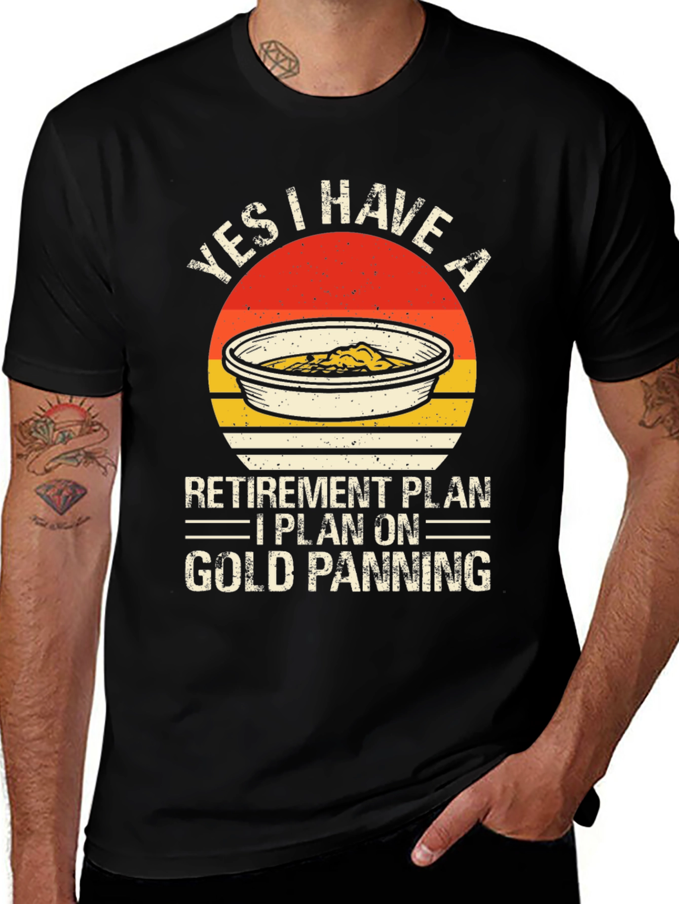 Gold Panning Retirement Plan Graphic Tee