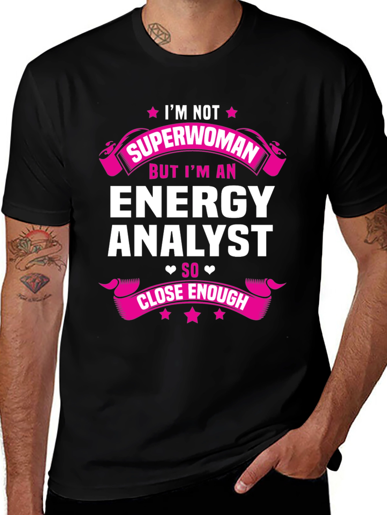 Energy Analyst Superwoman Funny T-Shirt