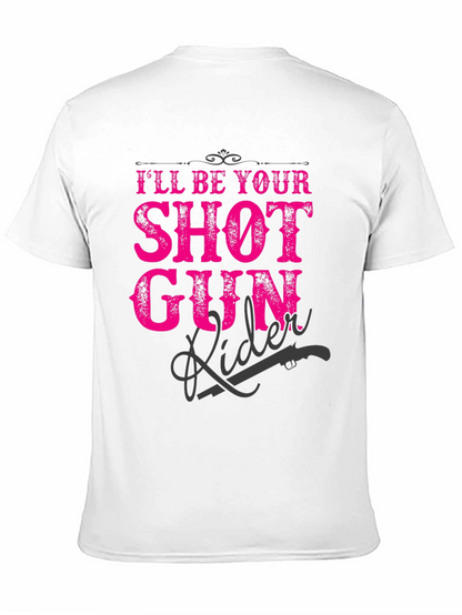 Shotgun Rider Graphic T-Shirt - Black Crew Neck Tee