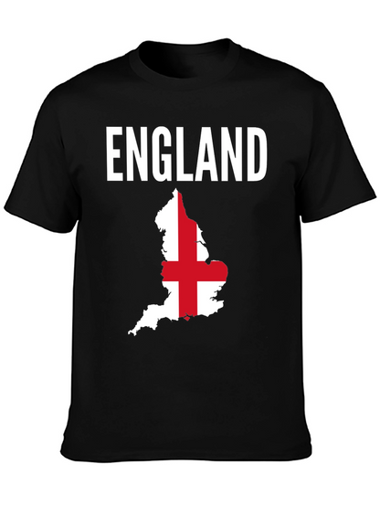England Flag Map Graphic T-Shirt