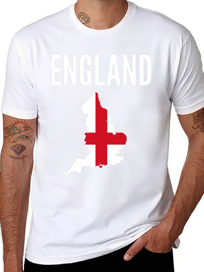 England Flag Map Graphic T-Shirt
