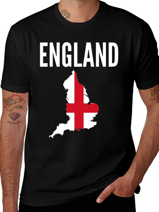 England Flag Map Graphic T-Shirt