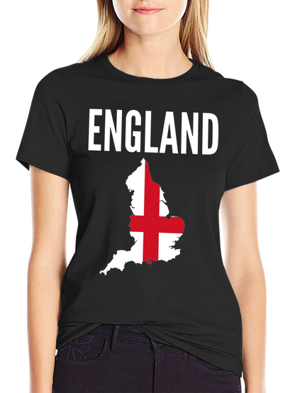 England Flag Map Graphic T-Shirt