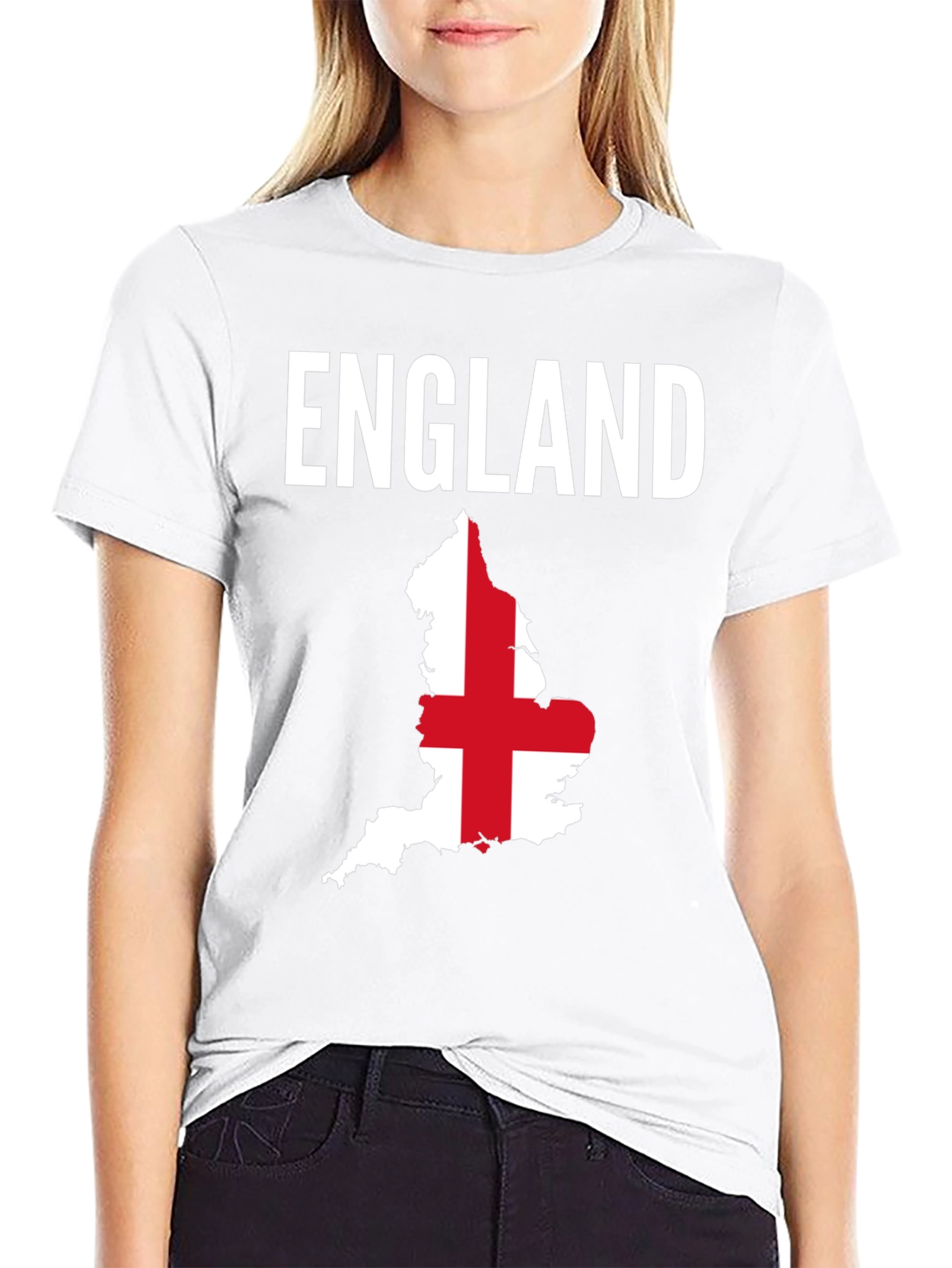 England Flag Map Graphic T-Shirt