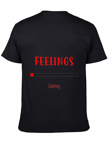 Deleting Feelings Graphic Black T-Shirt