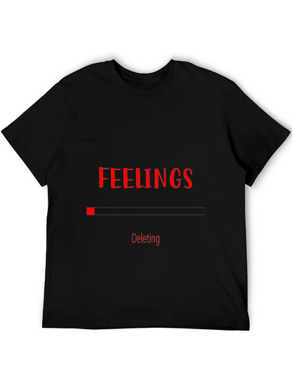 Deleting Feelings Graphic Black T-Shirt