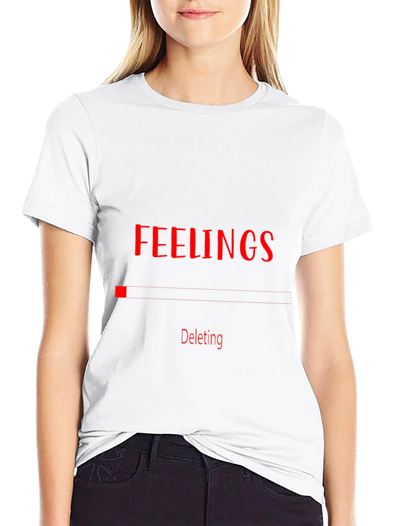Deleting Feelings Graphic Black T-Shirt