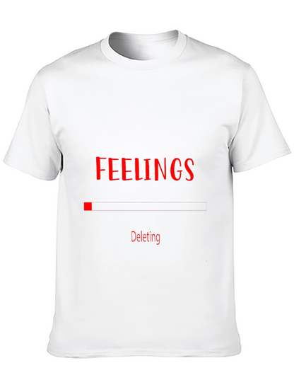 Deleting Feelings Graphic Black T-Shirt