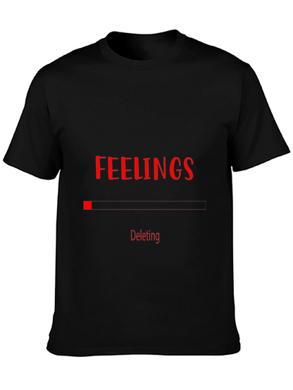 Deleting Feelings Graphic Black T-Shirt