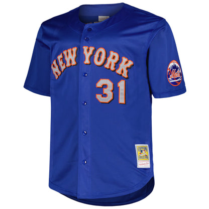 Mike Piazza New York Mets Mitchell &amp;amp; Ness Big &amp;amp; Tall Cooperstown Mesh Batting Practice Jersey - Royal