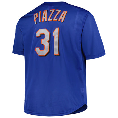 Mike Piazza New York Mets Mitchell &amp;amp; Ness Big &amp;amp; Tall Cooperstown Mesh Batting Practice Jersey - Royal