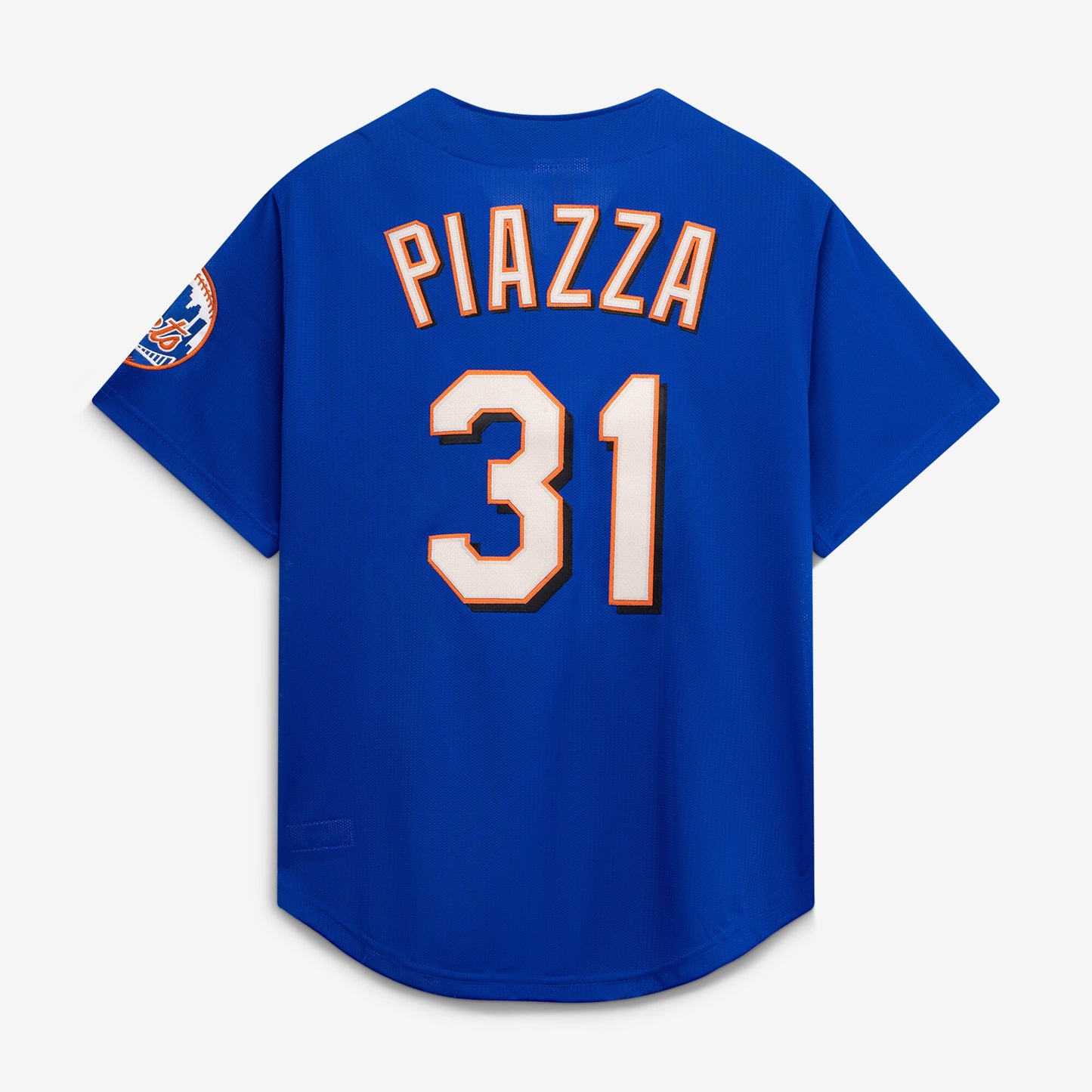 Mike Piazza New York Mets Mitchell &amp;amp; Ness Cooperstown Collection Mesh Batting Practice Button-Up Jersey - Royal