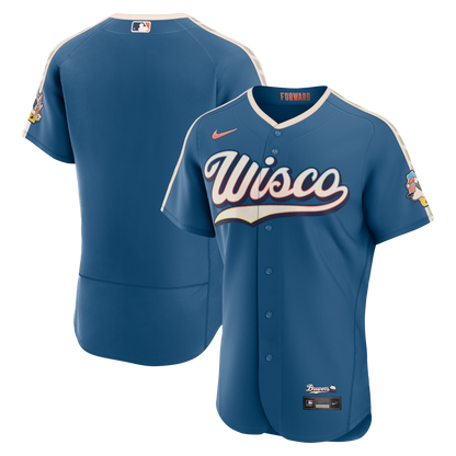Milwaukee Brewers Nike 2026 City Connect Authentic Jersey - Mineral Blue