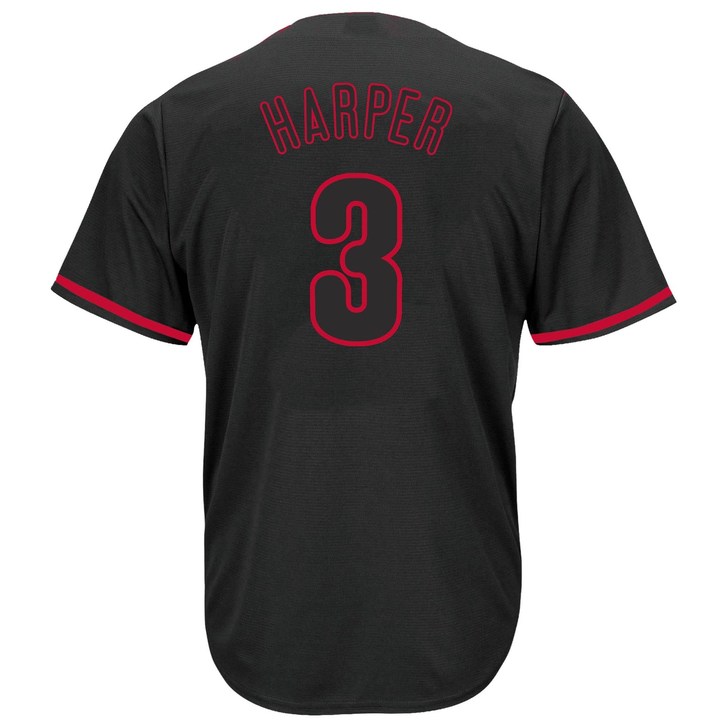 Bryce Harper Philadelphia Phillies Profile Big &amp;amp; Tall Pop Fashion Jersey - Black