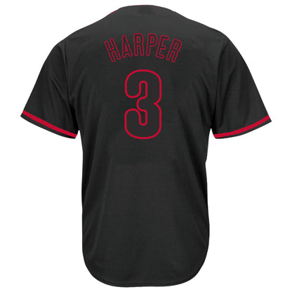 Bryce Harper Philadelphia Phillies Profile Big &amp;amp; Tall Pop Fashion Jersey - Black