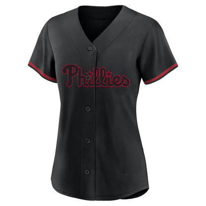 Bryce Harper Philadelphia Phillies Profile Women's Plus Size Player Name &amp;amp; Number Fashion Jersey - Black
