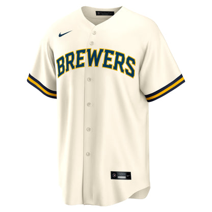 Milwaukee Brewers Nike Home Replica Team Jersey - Cream