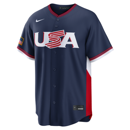 Cal Raleigh USA Baseball Nike 2026 World Baseball Classic Road Stadium Jersey - Navy