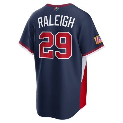Cal Raleigh USA Baseball Nike 2026 World Baseball Classic Road Stadium Jersey - Navy
