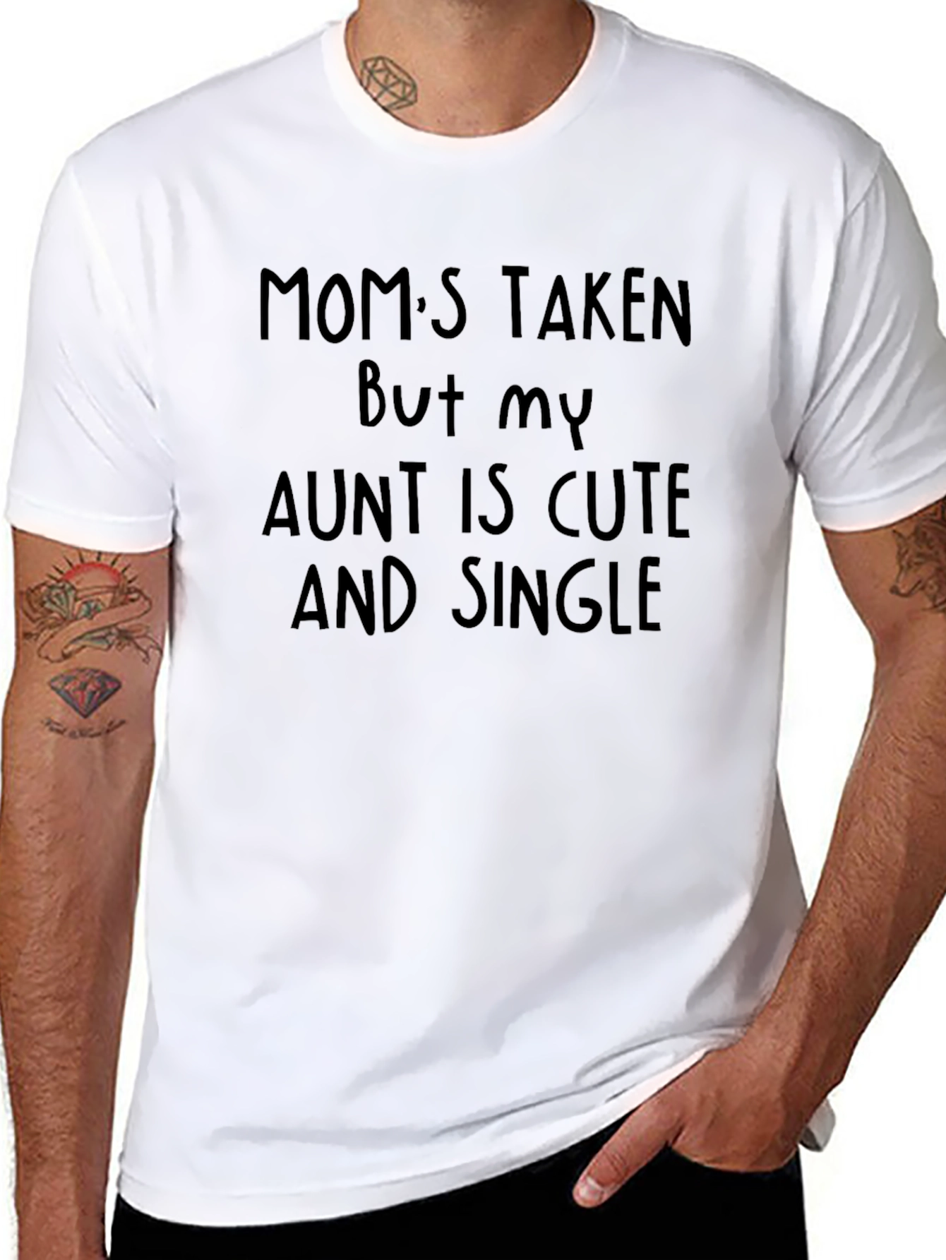 Moms Taken Aunt Cute & Single Novelty T-Shirt