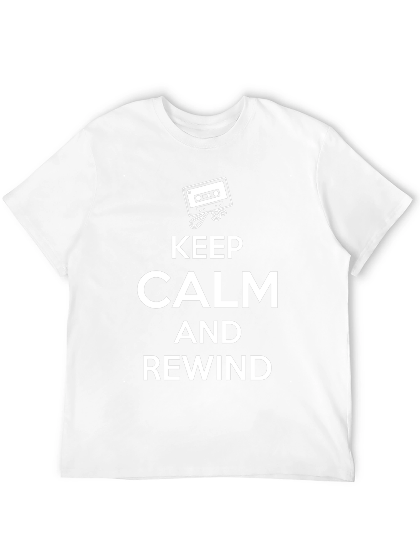 Keep Calm and Rewind Black T-Shirt