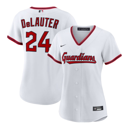 Chase DeLauter Cleveland Guardians Nike Women's Home Replica Jersey - White