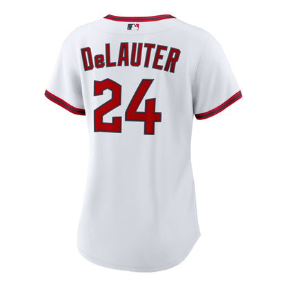 Chase DeLauter Cleveland Guardians Nike Women's Home Replica Jersey - White