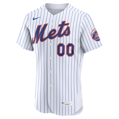 New York Mets Nike Home Authentic Custom Jersey - White