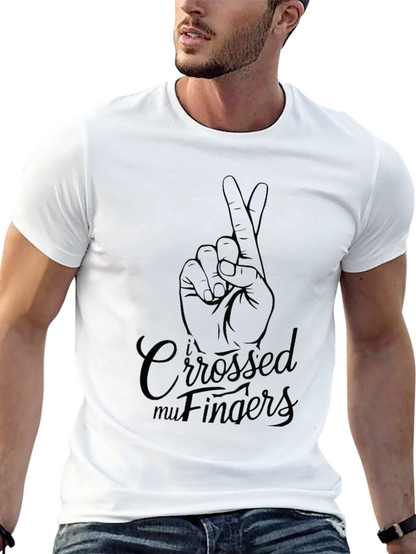 Crossed Fingers Graphic T-Shirt - Lucky Charm Tee