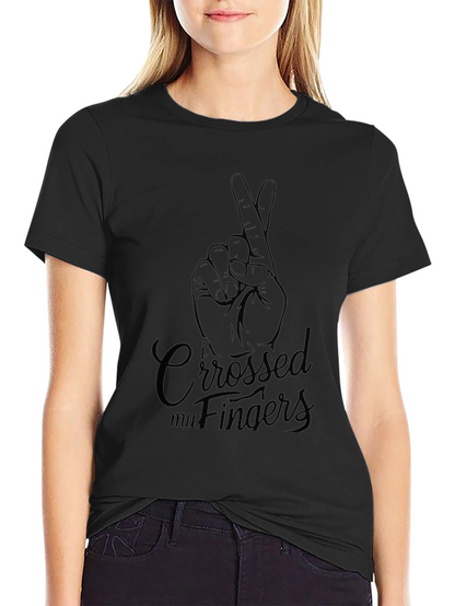 Crossed Fingers Graphic T-Shirt - Lucky Charm Tee