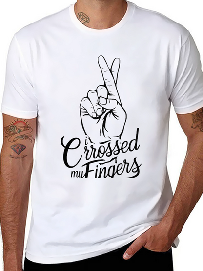 Crossed Fingers Graphic T-Shirt - Lucky Charm Tee