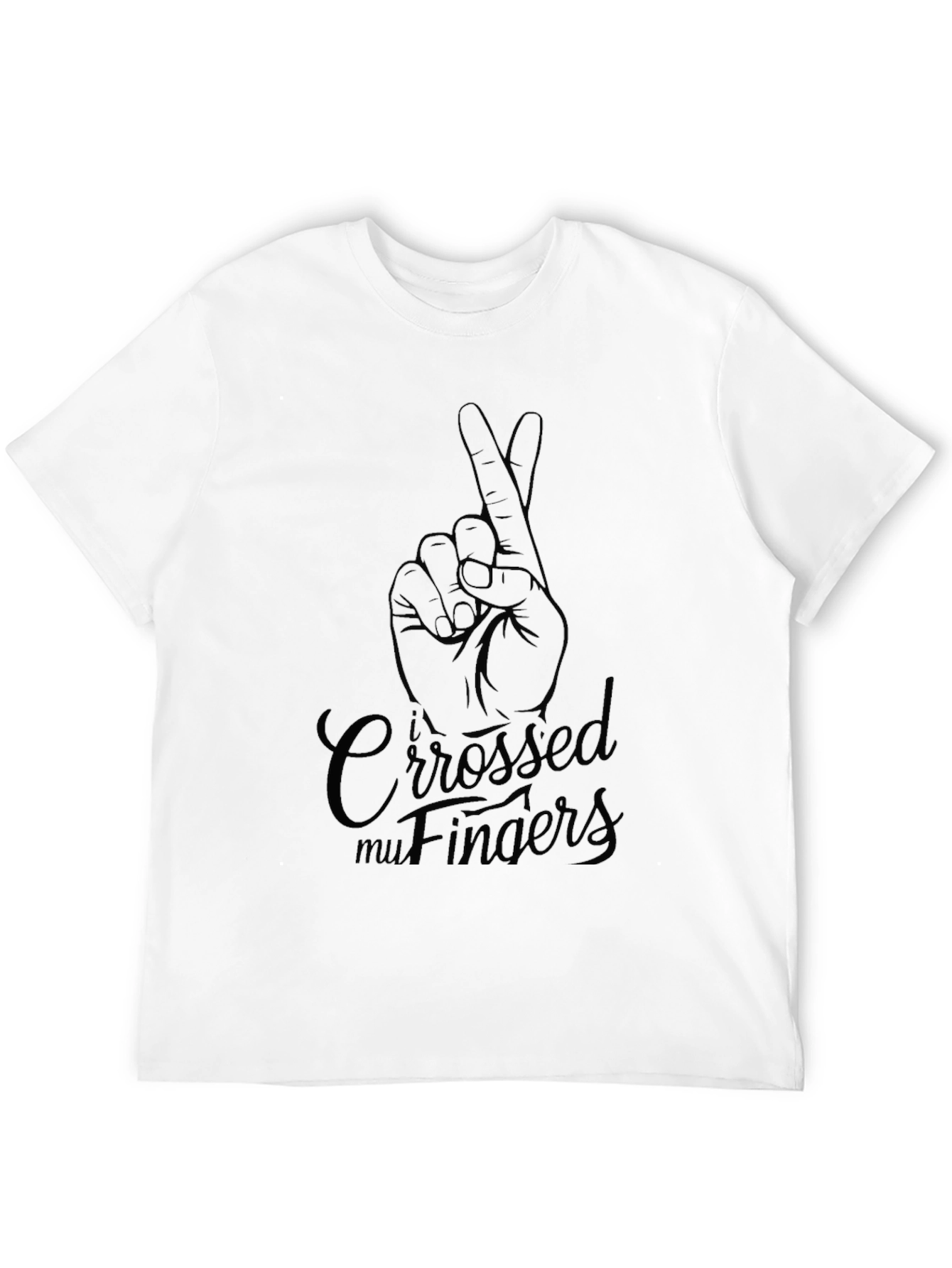 Crossed Fingers Graphic T-Shirt - Lucky Charm Tee
