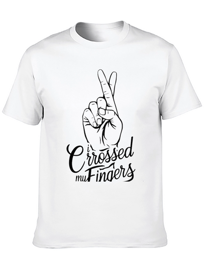 Crossed Fingers Graphic T-Shirt - Lucky Charm Tee