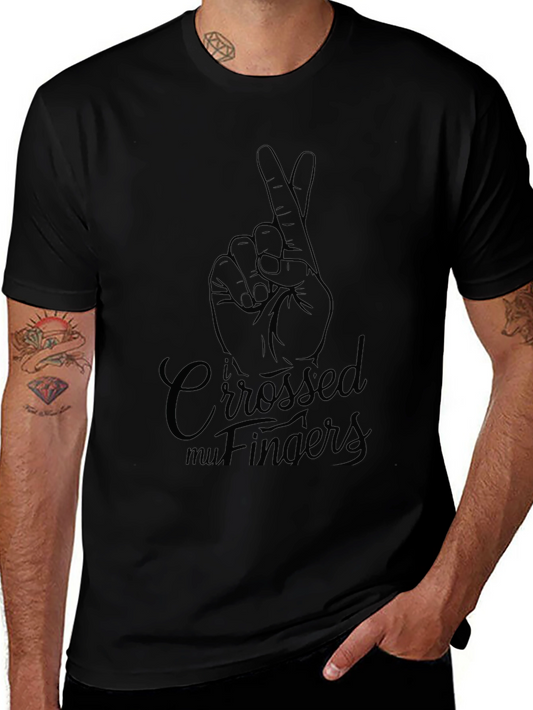 Crossed Fingers Graphic T-Shirt - Lucky Charm Tee