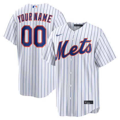 New York Mets Nike Home Replica Custom Jersey - White