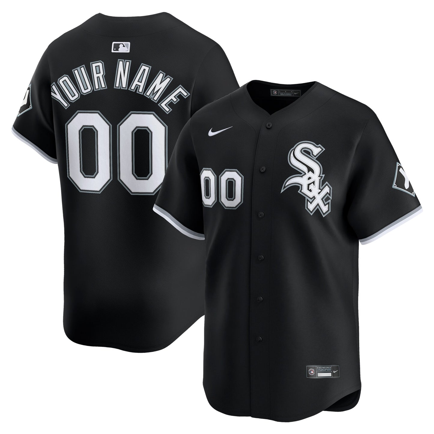 Chicago White Sox Nike Alternate Limited Custom Jersey - Black