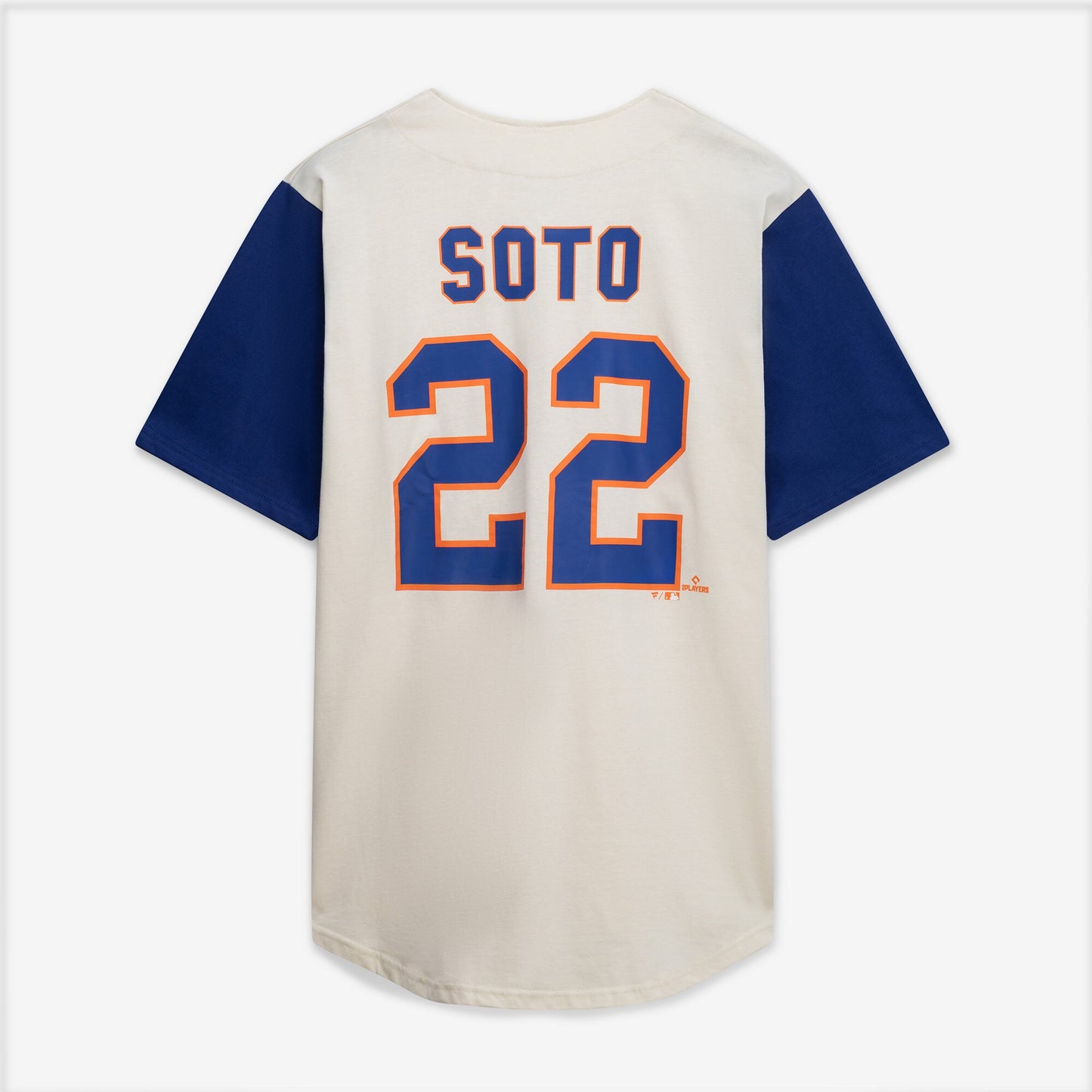 New York Mets Profile Big &amp;amp; Tall Two-Color Fashion Jersey - Cream/Royal