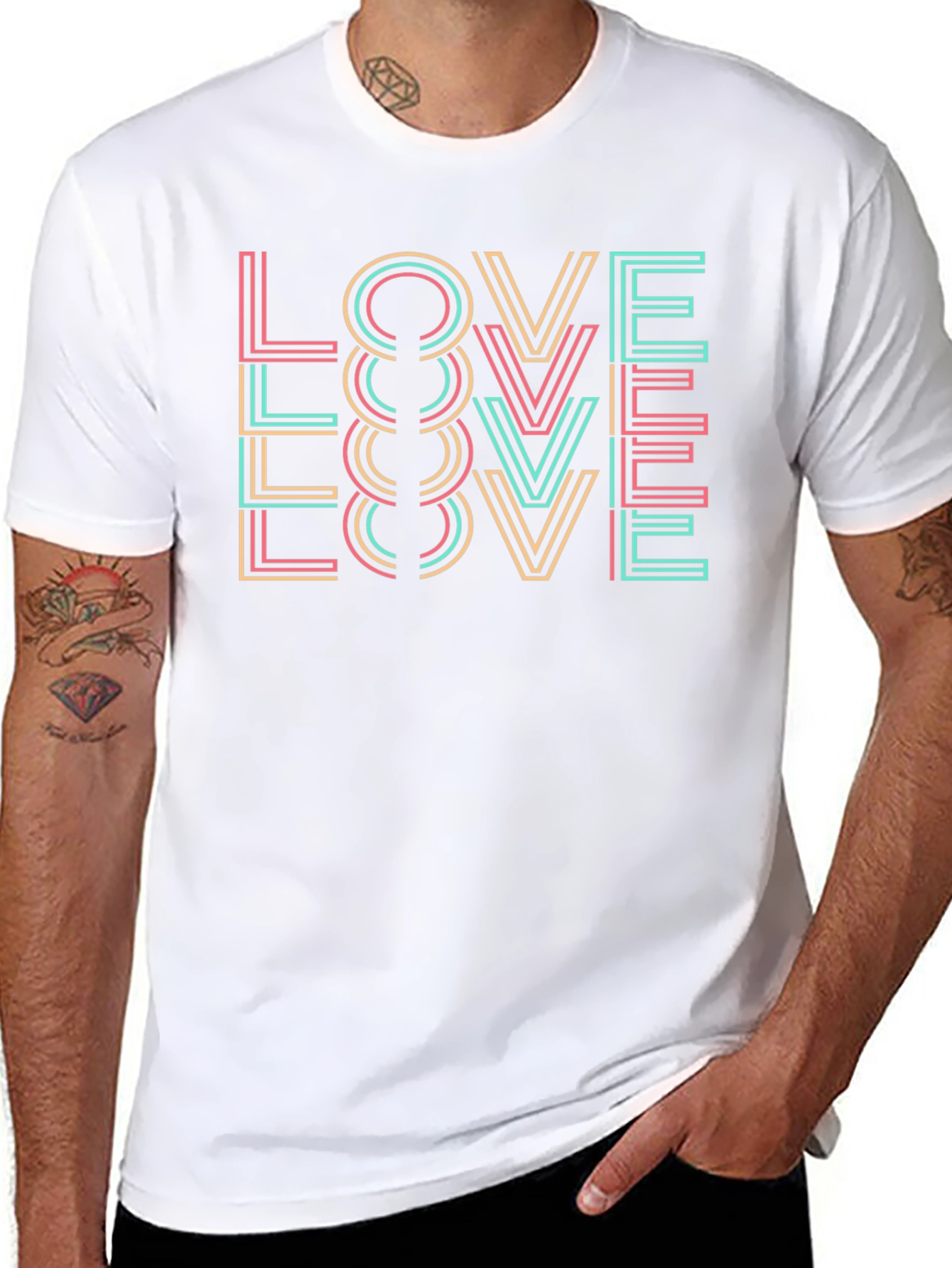 Retro LOVE Graphic Tee - Stylish Comfort