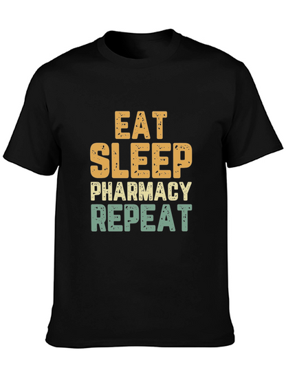 Eat Sleep Pharmacy Repeat Black Tee