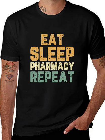 Eat Sleep Pharmacy Repeat Black Tee