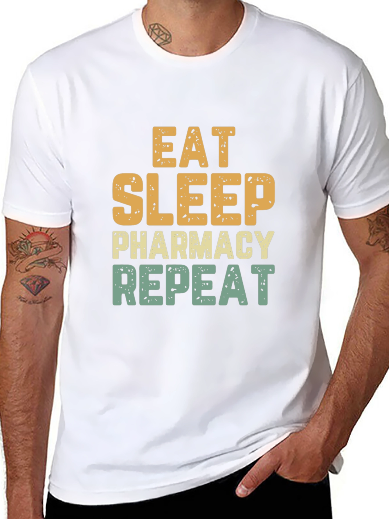 Eat Sleep Pharmacy Repeat Black Tee