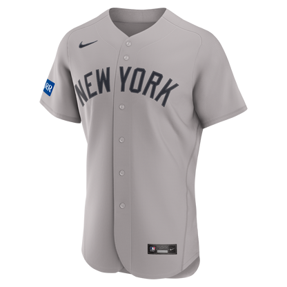 New York Yankees Nike Road Sponsor Patch Authentic Jersey - Gray