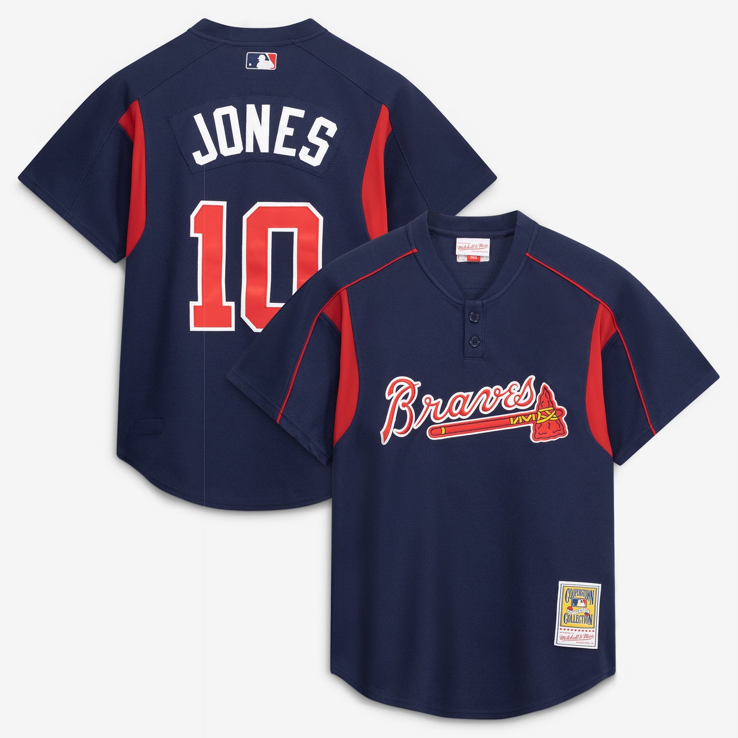 Chipper Jones Atlanta Braves Mitchell &amp;amp; Ness Authentic Batting Practice Jersey - Navy