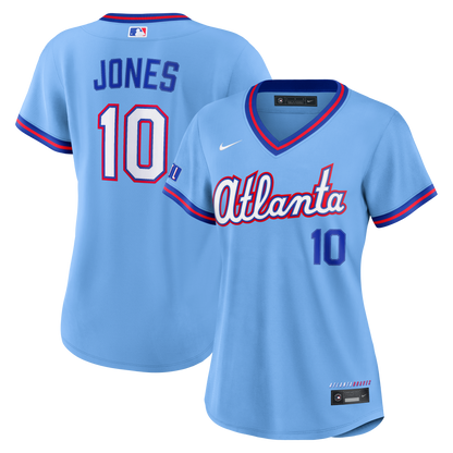 Chipper Jones Atlanta Braves Nike Women's 2026 City Connect Stadium Jersey - Powder Blue