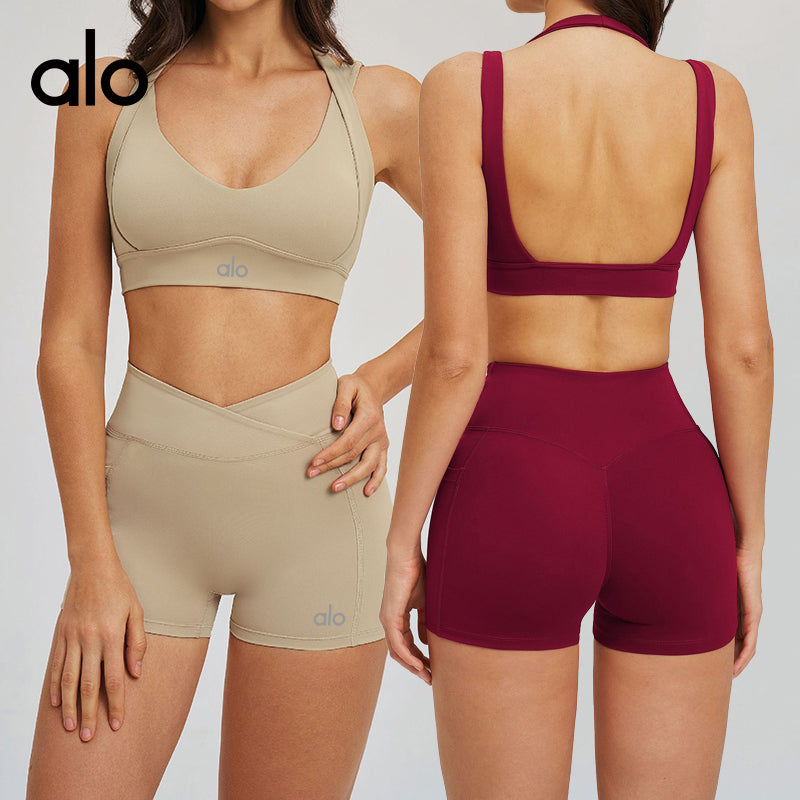 Aloyoga Bare Sensation Tightening Beauty Back Yoga Bra for Fitness and Exercise Underwear