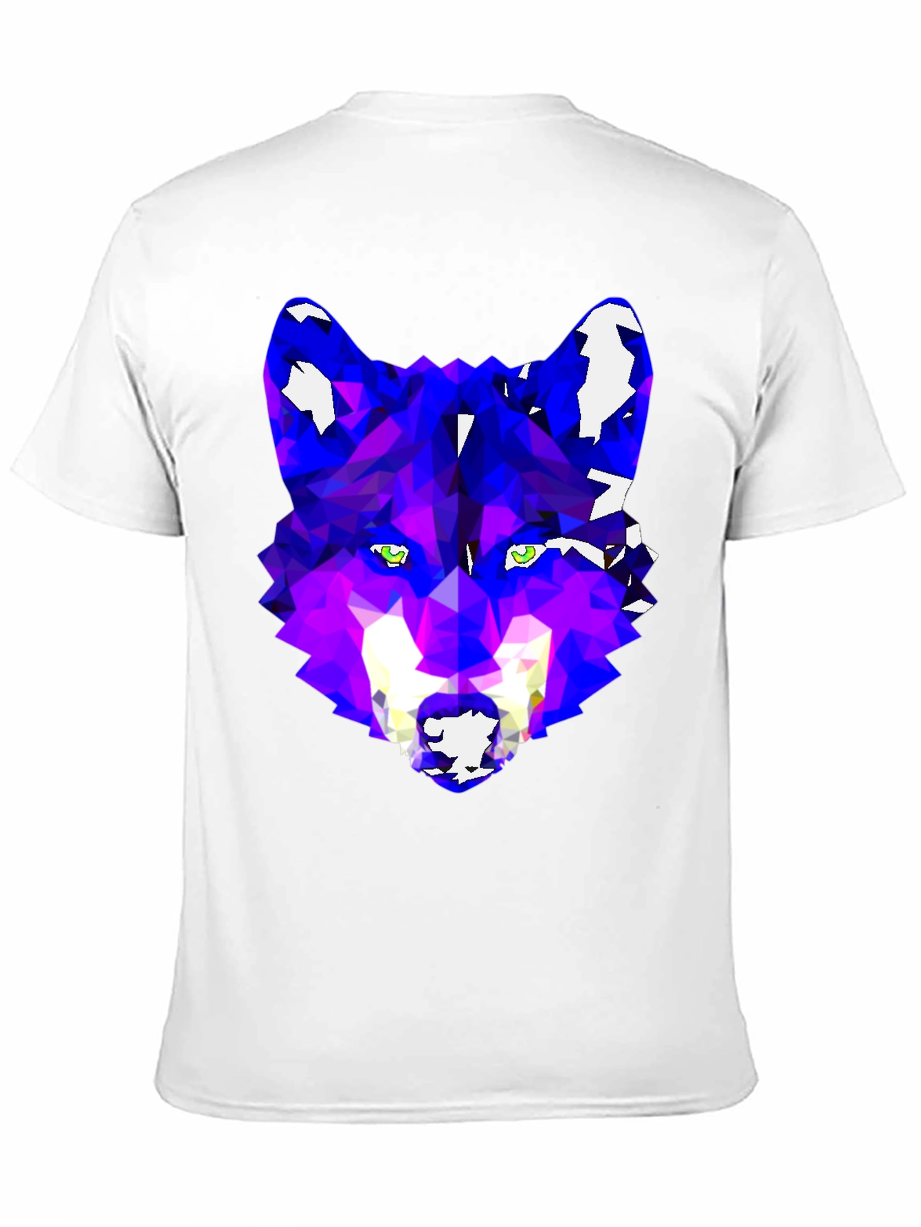 Geometric Wolf Graphic Tee - Modern Artistic Design